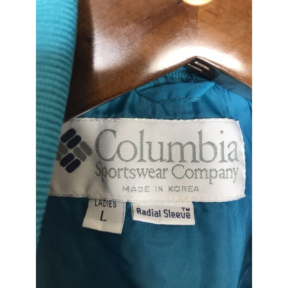 Vtg 90s Women's Columbia Bugaboo Radial Sleeve Jacket Purple/Blue Neon L - Picture 5 of 9